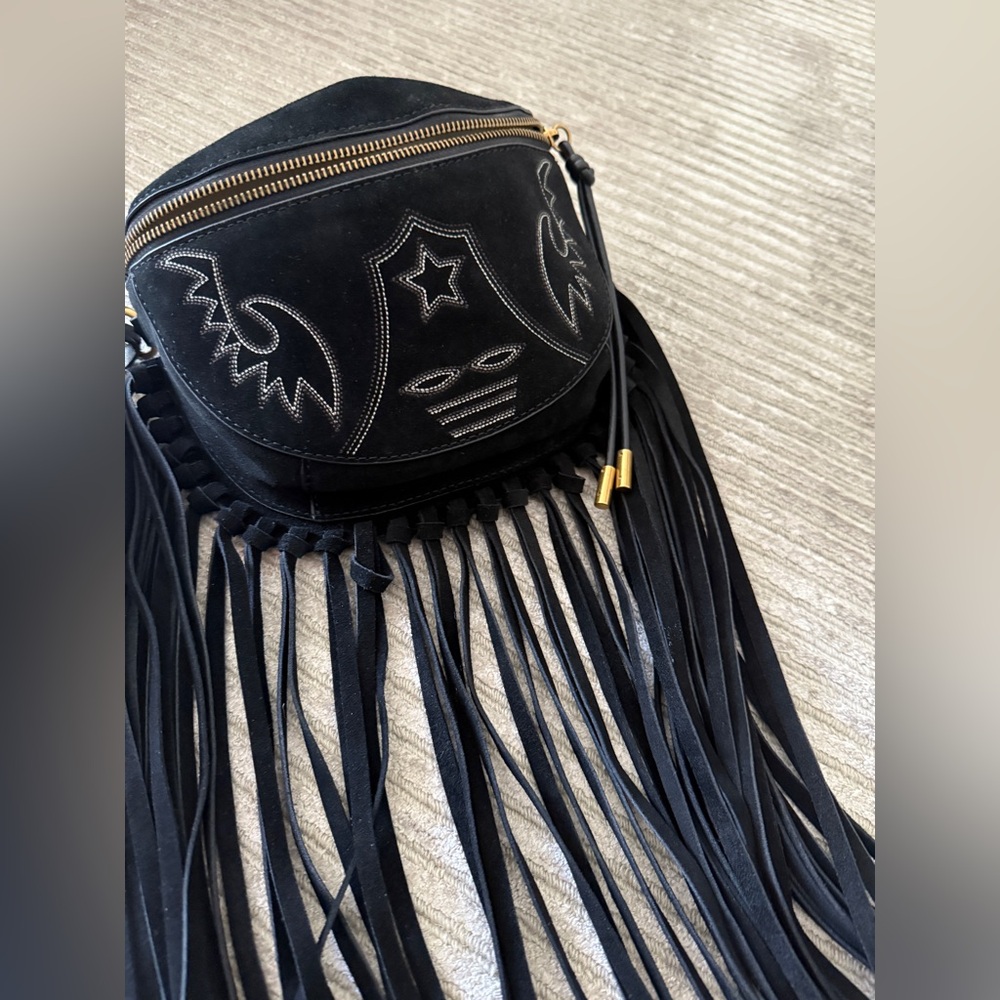 Dolce Vita Sierra Crossbody Bag Black Suede